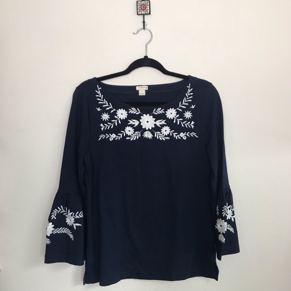 J. CREW || FLORAL BELL-SLEEVED BLOUSE✨💐